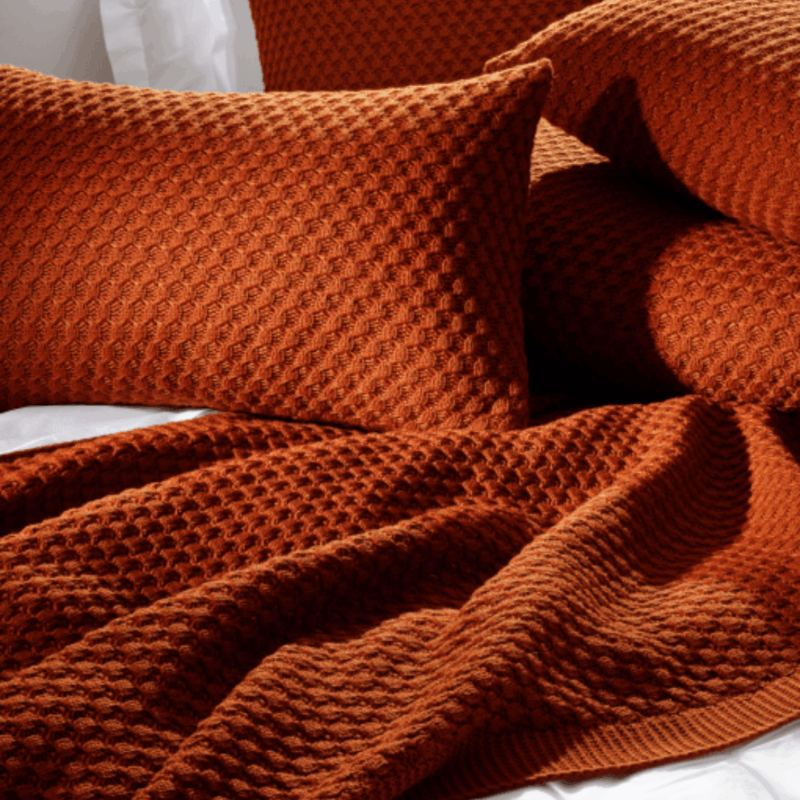 Almofada e Manta Tricot